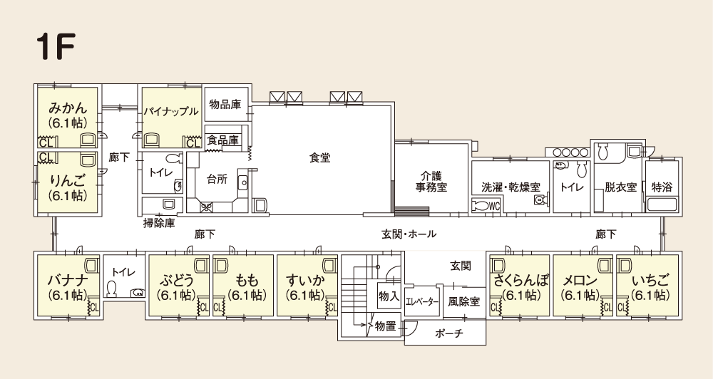 1F：見取り図